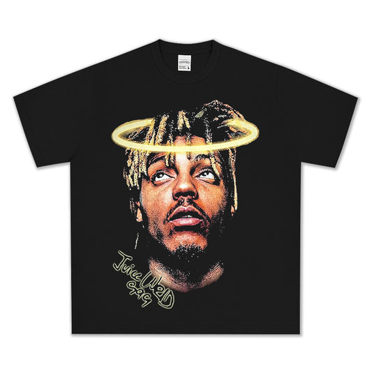HIGH STREET HIP-HOP STAR PRINTED VINTAGE TEE |JUICE WRLD V6.5