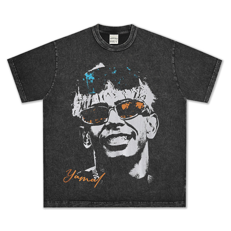 HIGH STREET FOOTBALL STAR PRINTED  VINTAGE TEE | LAMINE YAMAL