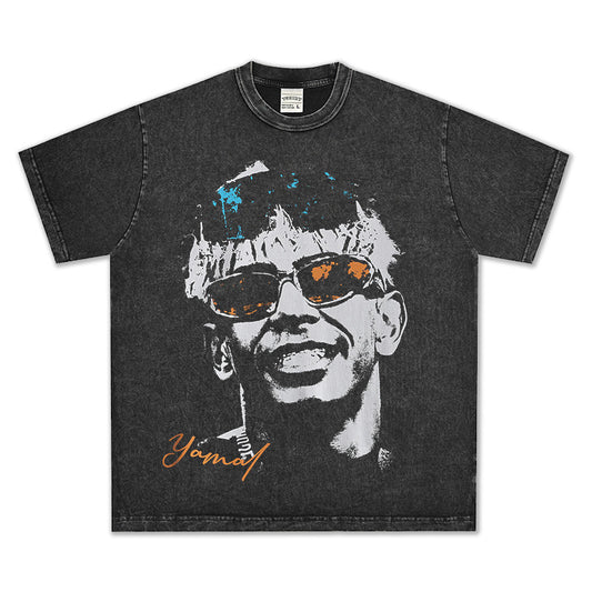 HIGH STREET FOOTBALL STAR PRINTED  VINTAGE TEE | LAMINE YAMAL
