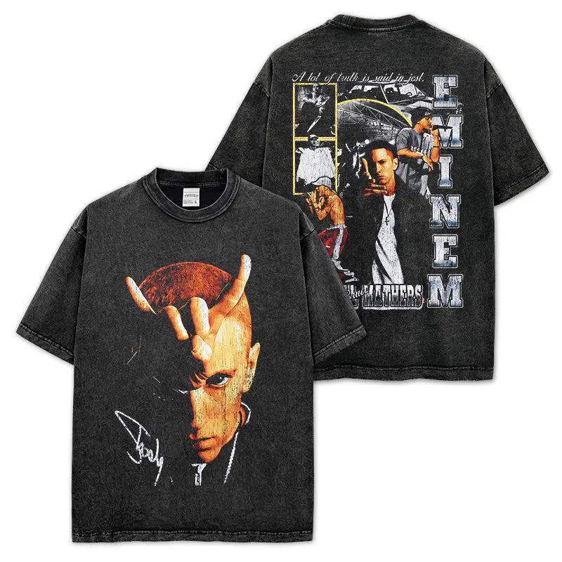 HIGH STREET HIP-HOP STAR BEDRUCKTES VINTAGE-T-SHIRT | CHRIS BROWN V7.6