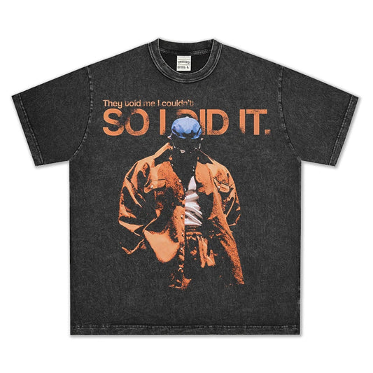 HIGH STREET HIP-HOP STAR PRINTED  VINTAGE TEE |KENDRICK V6.5
