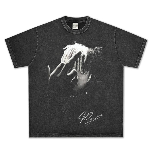 HIGH STREET HIP-HOP STAR PRINTED  VINTAGE TEE |XXX V6.5