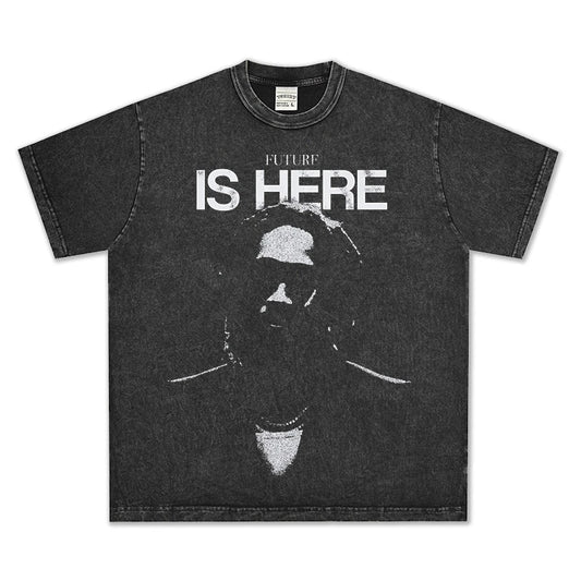 HIGH STREET HIP-HOP STAR PRINTED  VINTAGE TEE |FUTURE V6.5