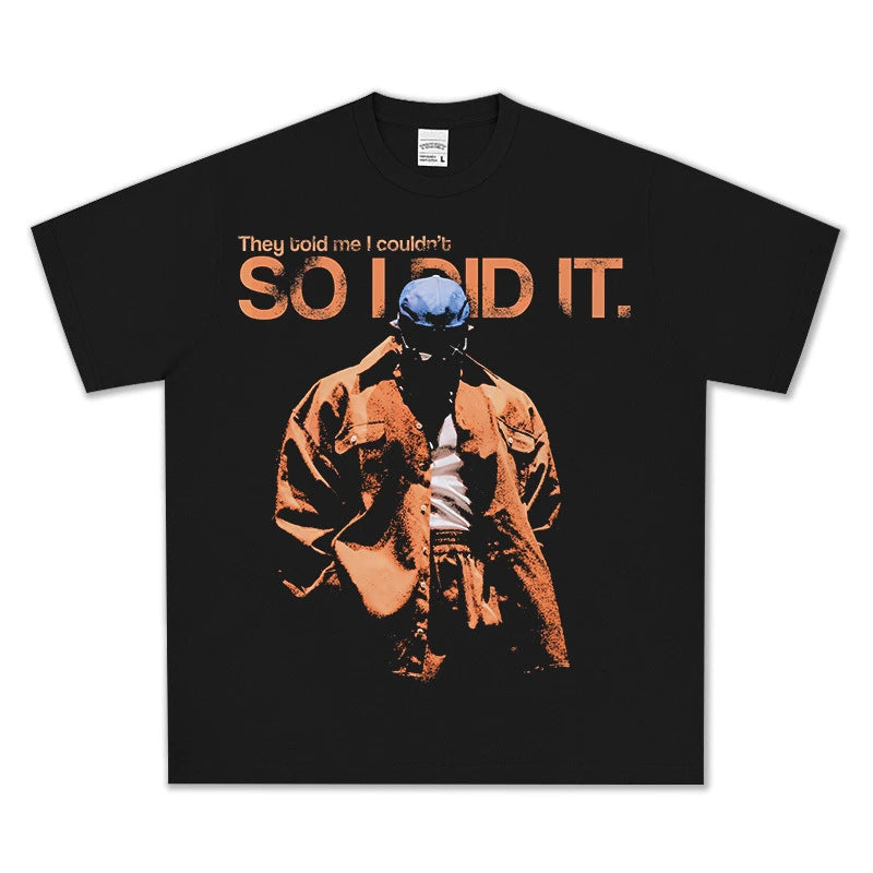 HIGH STREET HIP-HOP STAR PRINTED  VINTAGE TEE |KENDRICK V6.5