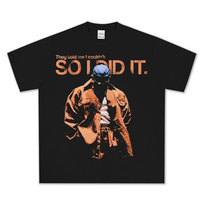 HIGH STREET HIP-HOP STAR PRINTED  VINTAGE TEE |KENDRICK V6.5