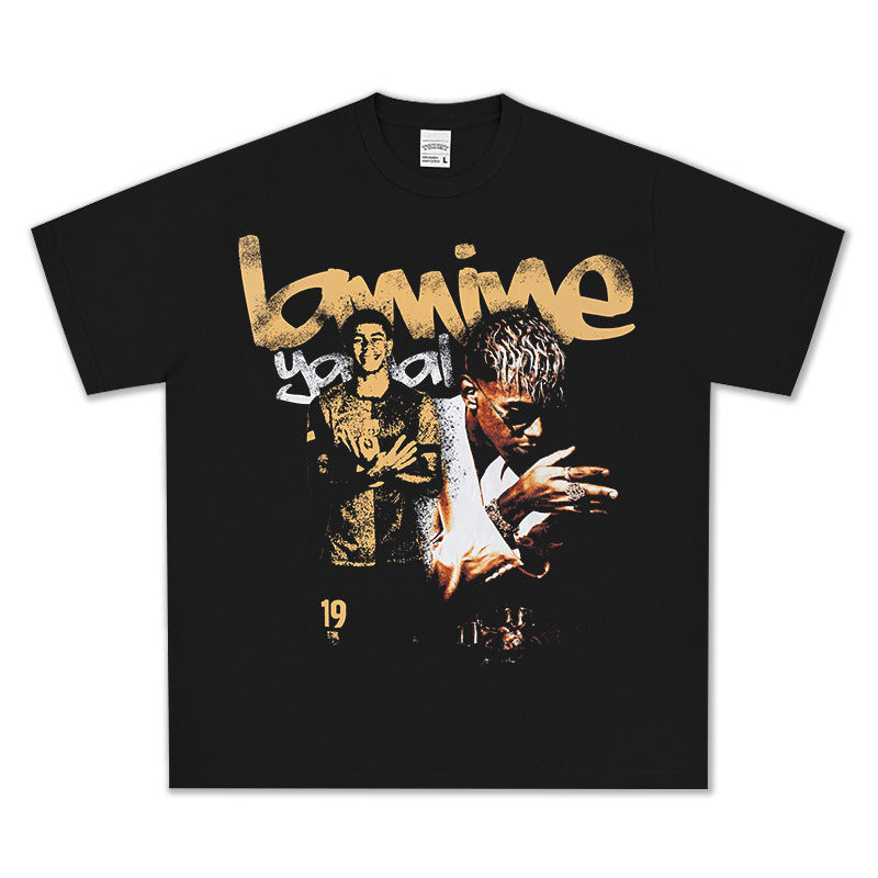 HIGH STREET FOOTBALL STAR PRINTED  VINTAGE TEE | LAMINE YAMAL V5.28