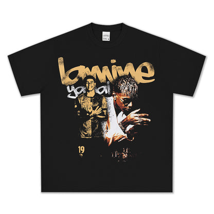 HIGH STREET FOOTBALL STAR PRINTED  VINTAGE TEE | LAMINE YAMAL V5.28
