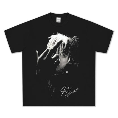 HIGH STREET HIP-HOP STAR PRINTED  VINTAGE TEE |XXX V6.5