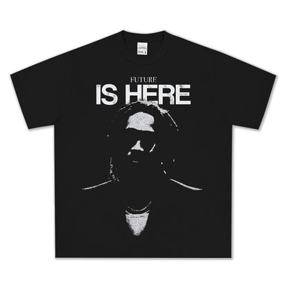 HIGH STREET HIP-HOP STAR PRINTED  VINTAGE TEE |FUTURE V6.5