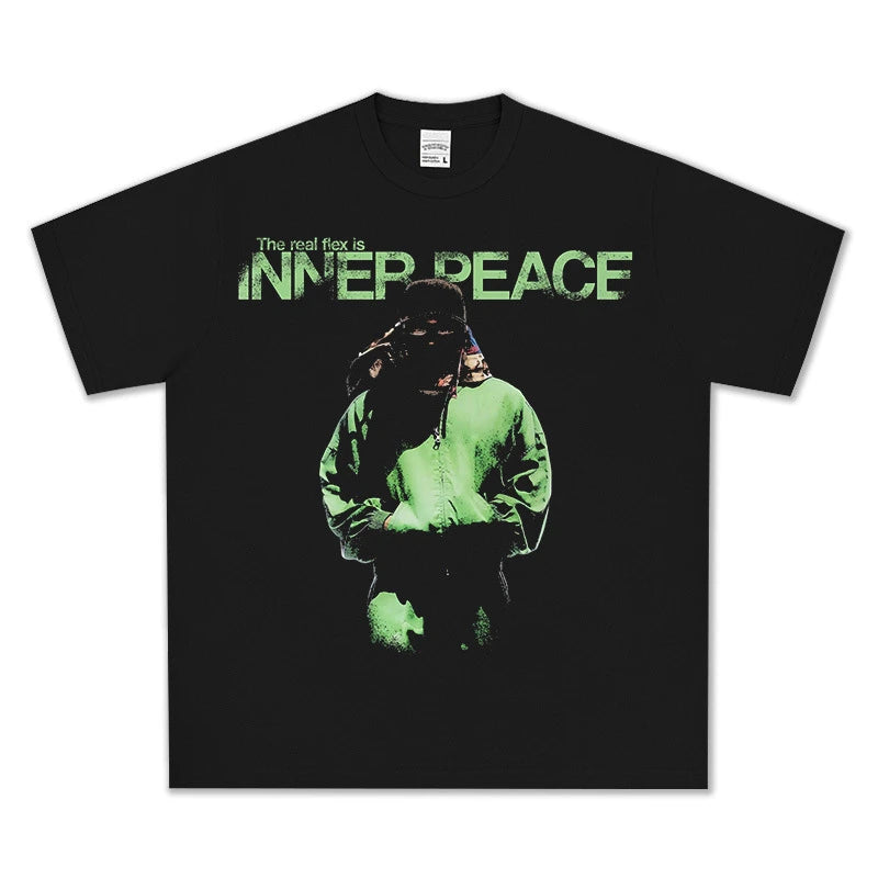 HIGH STREET HIP-HOP STAR PRINTED  VINTAGE TEE |KENDRICK V6.6
