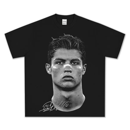 HIGH STREET FOOTBALL STAR PRINTED  VINTAGE TEE | RONALDO V6.2