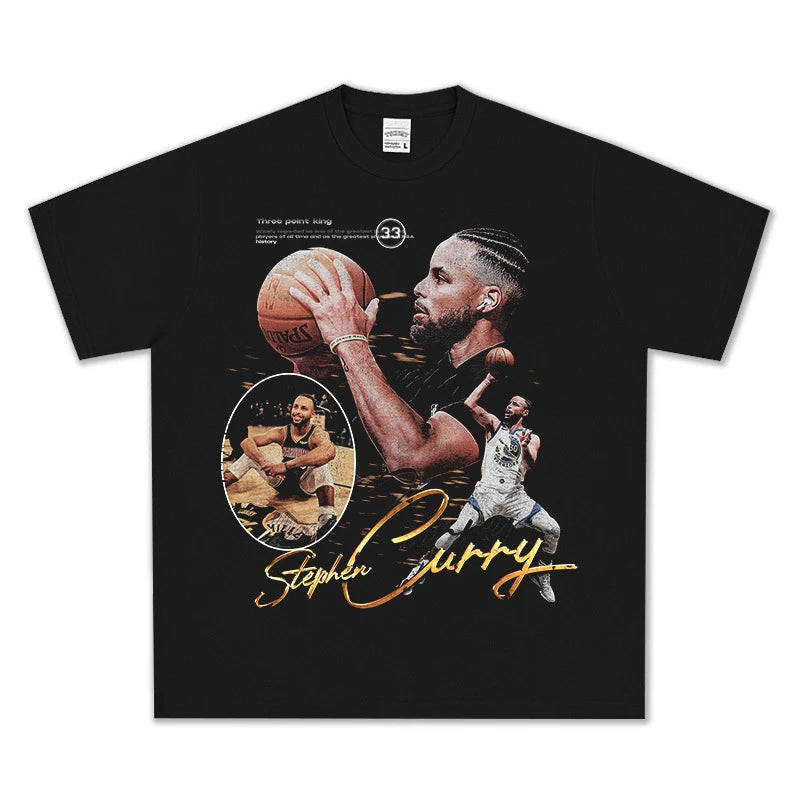 HIGH STREET NBA STAR PRINTED  VINTAGE TEE | CURRY V6.5