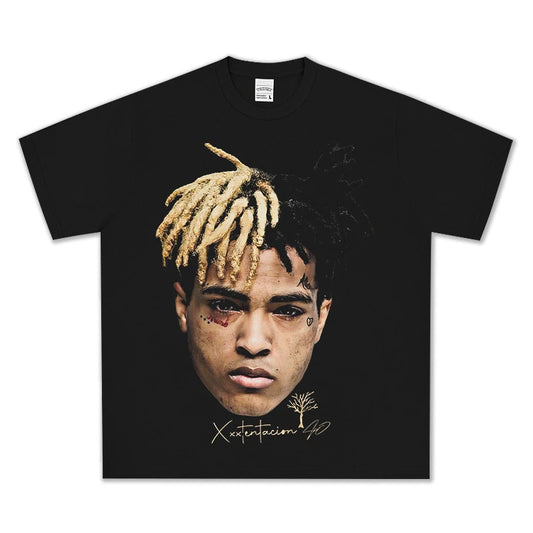 HIGH STREET HIP-HOP STAR PRINTED  VINTAGE TEE |XXX V6.6