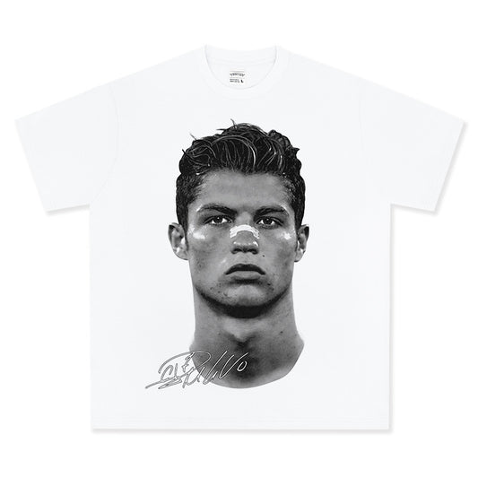 HIGH STREET FOOTBALL STAR PRINTED  VINTAGE TEE | RONALDO V6.2