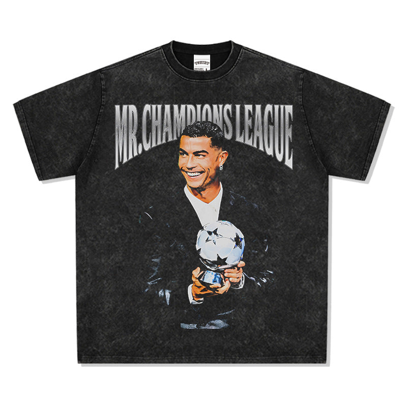 HIGH STREET FOOTBALL STAR PRINTED  VINTAGE TEE | RONALDO