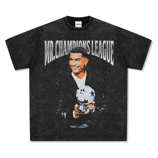 HIGH STREET FOOTBALL STAR PRINTED  VINTAGE TEE | RONALDO
