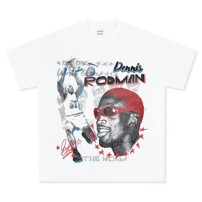 HIGH STREET NBA STAR PRINTED  VINTAGE TEE | DENNIS RODMAN V6.5