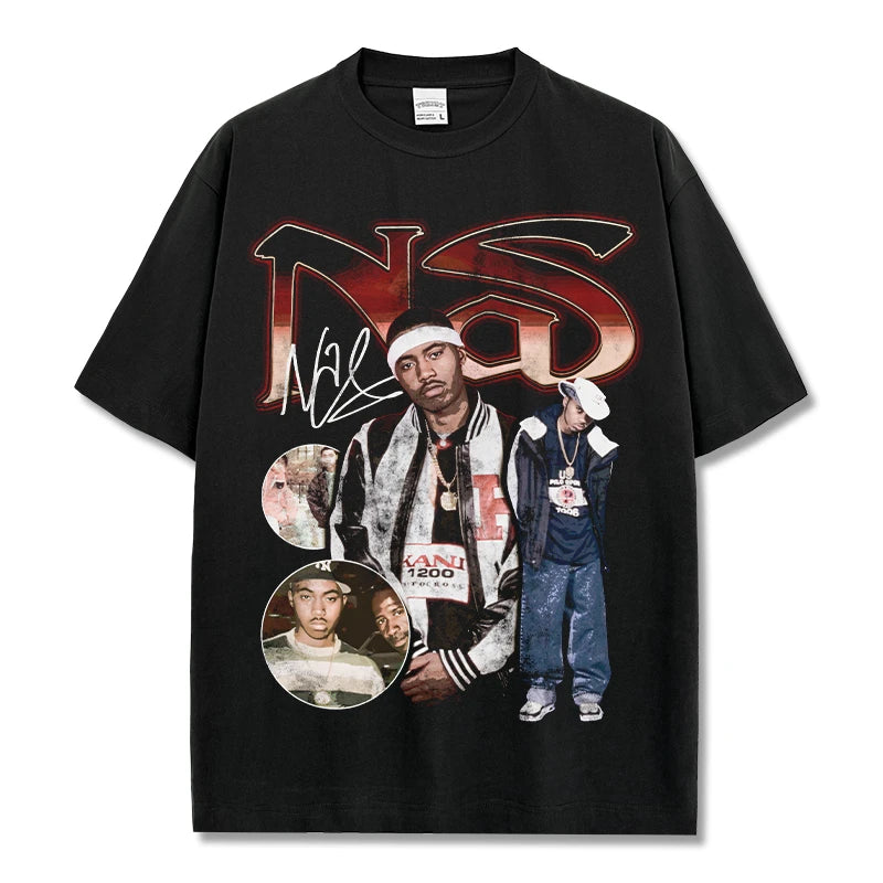 T-SHIRT VINTAGE IMPRIMÉ STAR HIP-HOP HIGH STREET | CHRIS BROWN V7.6