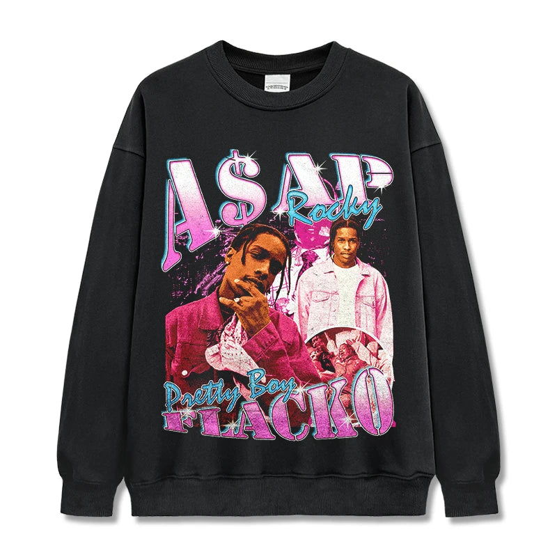 T-SHIRT VINTAGE IMPRIMÉ STAR HIP-HOP HIGH STREET | CHRIS BROWN V7.6
