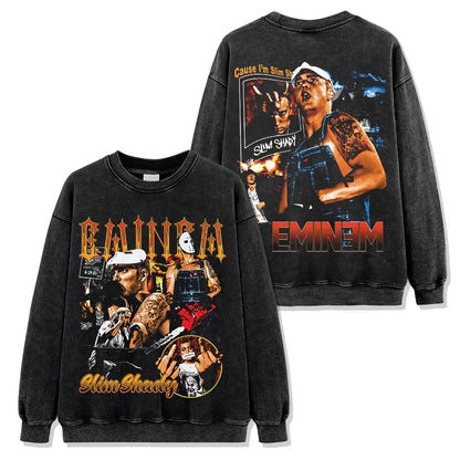 T-SHIRT VINTAGE IMPRIMÉ STAR HIP-HOP HIGH STREET | CHRIS BROWN V7.6