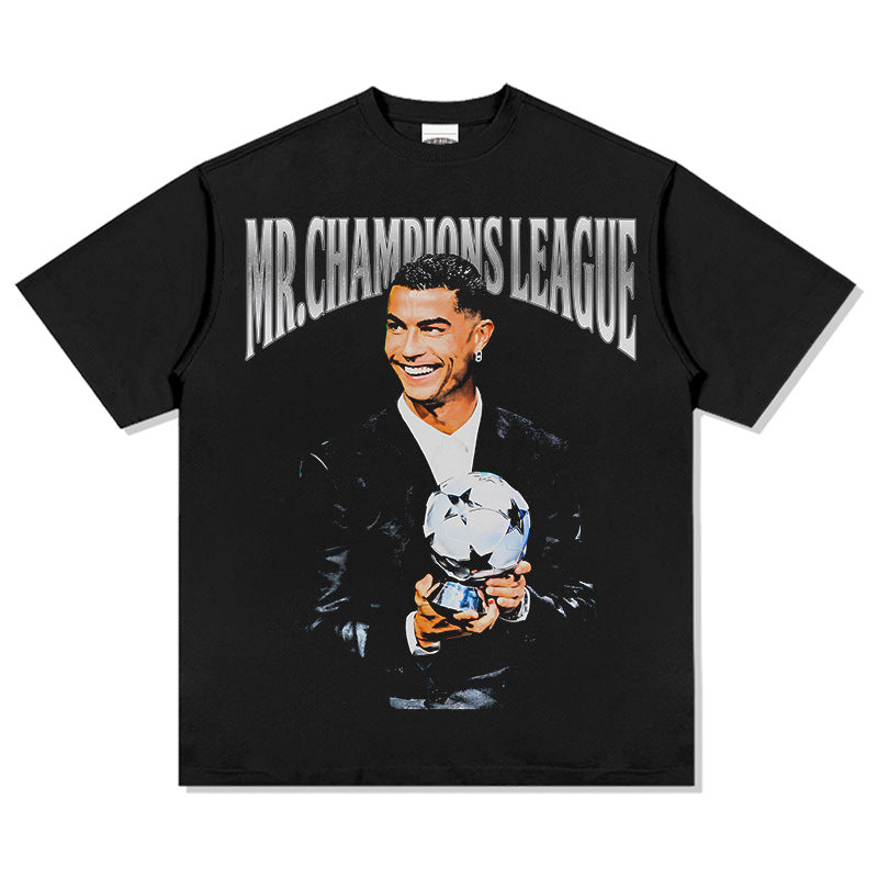 HIGH STREET FOOTBALL STAR PRINTED  VINTAGE TEE | RONALDO