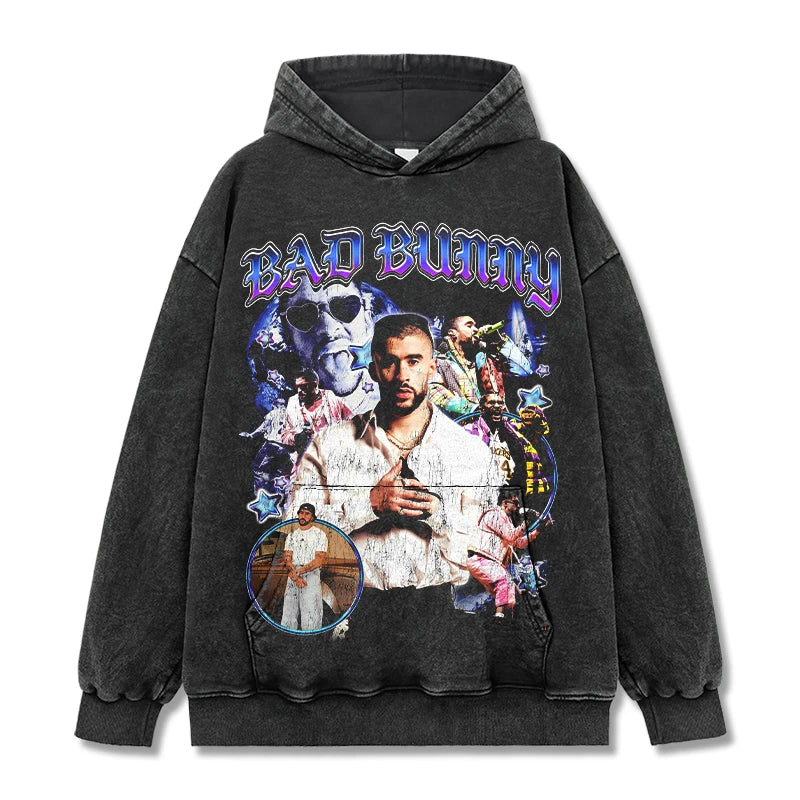 T-SHIRT VINTAGE IMPRIMÉ STAR HIP-HOP HIGH STREET | CHRIS BROWN V7.6