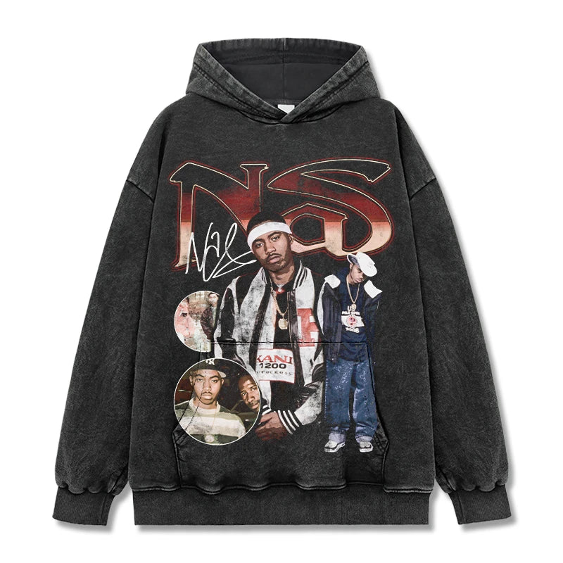 T-SHIRT VINTAGE IMPRIMÉ STAR HIP-HOP HIGH STREET | CHRIS BROWN V7.6