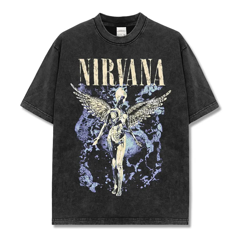 HIGH STREET HIP-HOP STAR BEDRUCKTES VINTAGE-T-SHIRT | CHRIS BROWN V7.6