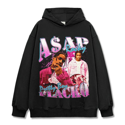T-SHIRT VINTAGE IMPRIMÉ STAR HIP-HOP HIGH STREET | CHRIS BROWN V7.6