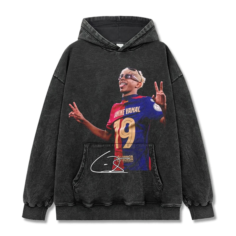 HIGH STREET SOCCER STAR BEDRUCKTES VINTAGE-T-SHIRT | LAMINE YAMAL V5.28