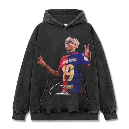 HIGH STREET SOCCER STAR BEDRUCKTES VINTAGE-T-SHIRT | LAMINE YAMAL V5.28