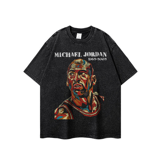 HIGH STREET NBA STAR PRINTED  VINTAGE TEE | MICHAEL JORDAN