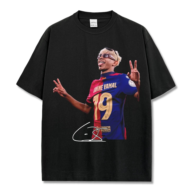 HIGH STREET SOCCER STAR BEDRUCKTES VINTAGE-T-SHIRT | LAMINE YAMAL V5.28