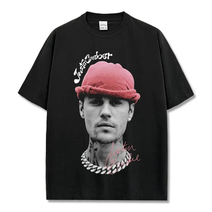 HIGH STREET HIP-HOP STAR BEDRUCKTES VINTAGE-T-SHIRT | CHRIS BROWN V7.6