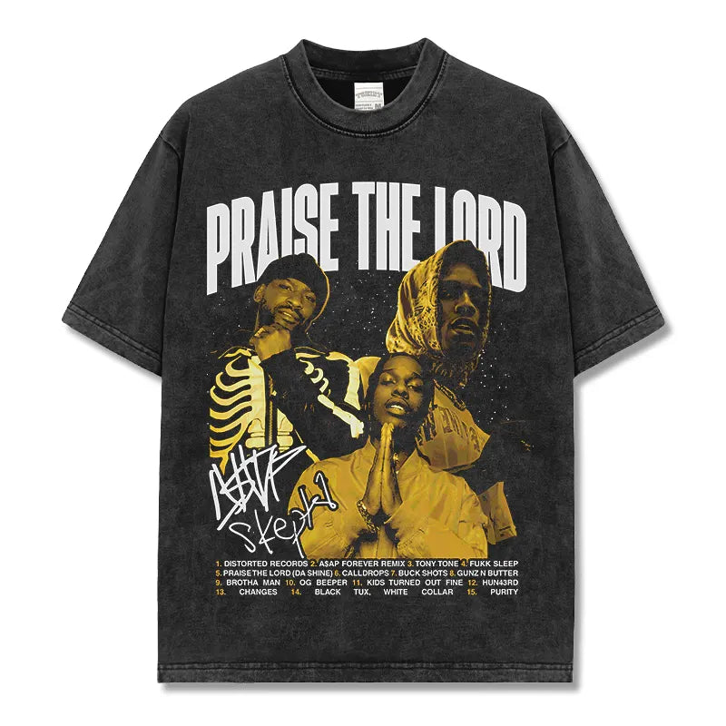HIGH STREET HIP-HOP STAR BEDRUCKTES VINTAGE-T-SHIRT | CHRIS BROWN V7.6