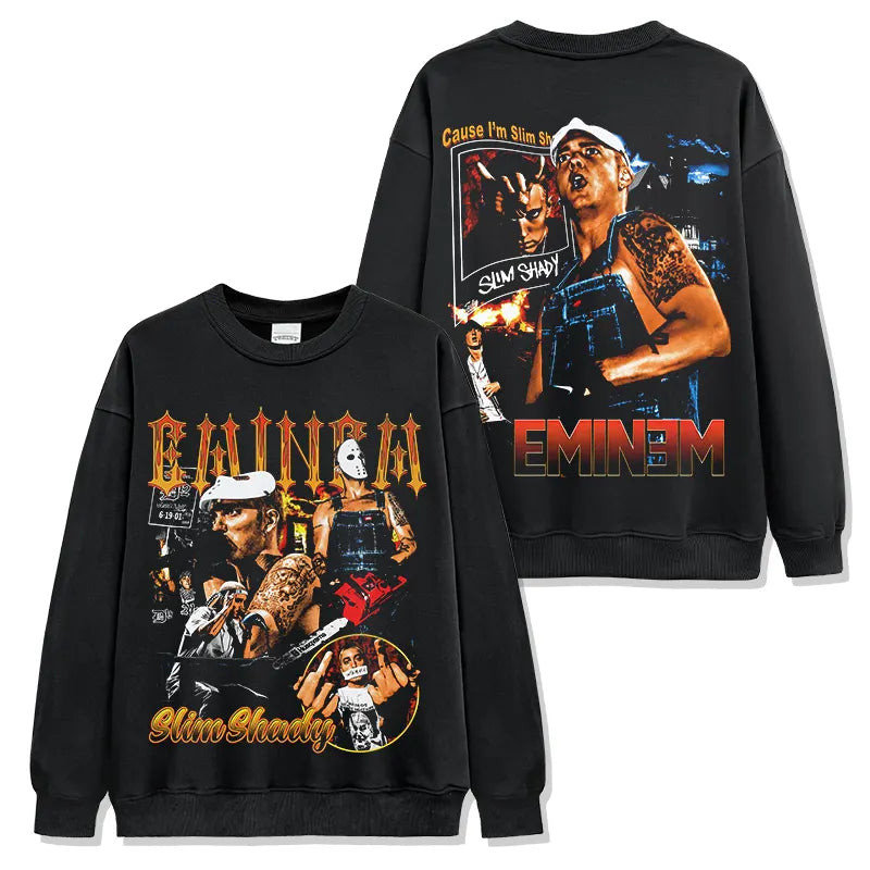 T-SHIRT VINTAGE IMPRIMÉ STAR HIP-HOP HIGH STREET | CHRIS BROWN V7.6
