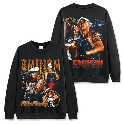 T-SHIRT VINTAGE IMPRIMÉ STAR HIP-HOP HIGH STREET | CHRIS BROWN V7.6