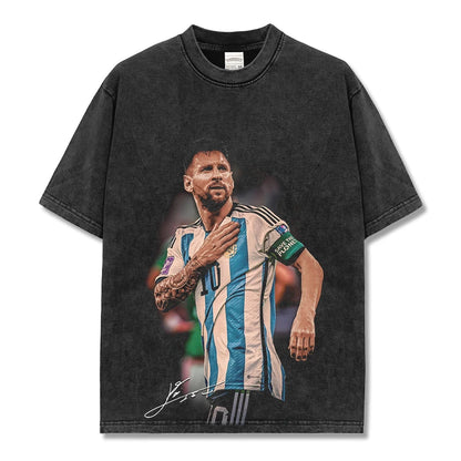 HIGH STREET SOCCER STAR BEDRUCKTES VINTAGE-T-SHIRT | LAMINE YAMAL V5.28