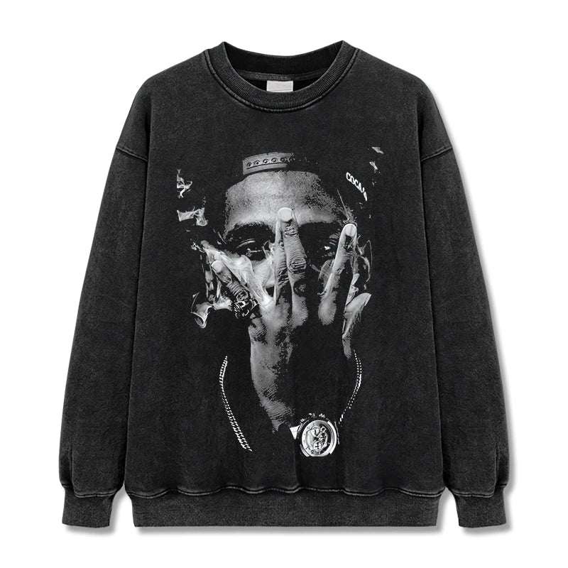 HIGH STREET HIP-HOP STAR BEDRUCKTES VINTAGE-T-SHIRT | CHRIS BROWN V7.6