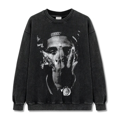 HIGH STREET HIP-HOP STAR BEDRUCKTES VINTAGE-T-SHIRT | CHRIS BROWN V7.6