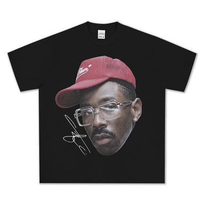 T-SHIRT VINTAGE IMPRIMÉ STAR HIP-HOP HIGH STREET | CHRIS BROWN V7.6