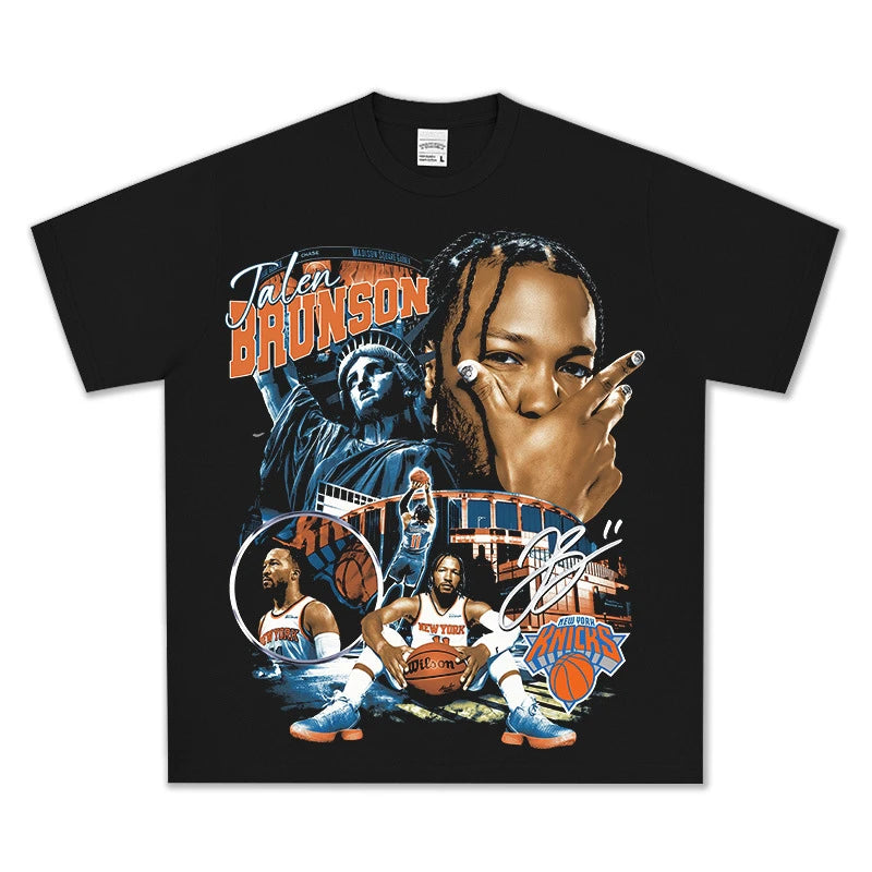 HIGH STREET NBA STAR PRINTED VINTAGE T-SHIRT | BRUNSON V7.3