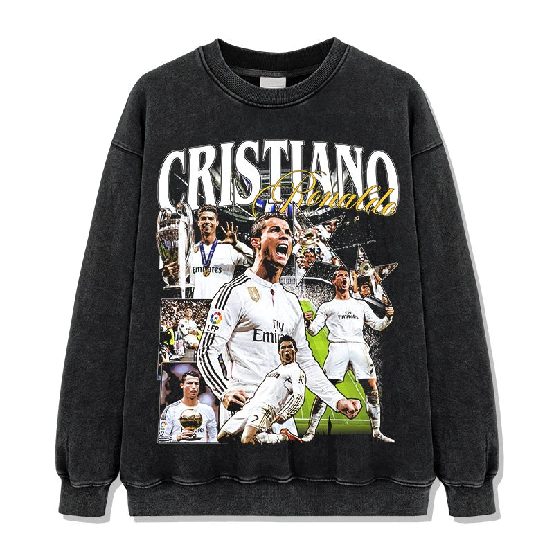 HIGH STREET SOCCER STAR BEDRUCKTES VINTAGE-T-SHIRT | RONALDO V7.3
