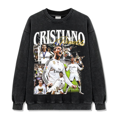 HIGH STREET SOCCER STAR BEDRUCKTES VINTAGE-T-SHIRT | RONALDO V7.3