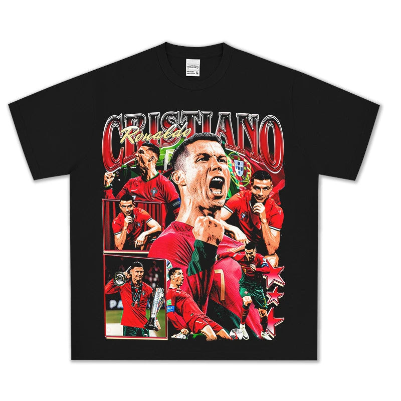 T-SHIRT VINTAGE IMPRIMÉ FOOTBALLEUR DE RUE | LAMINE YAMAL V5.28