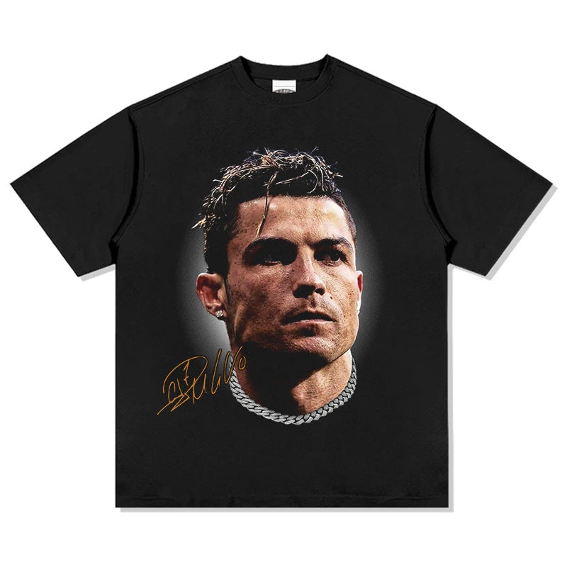 HIGH STREET SOCCER STAR BEDRUCKTES VINTAGE-T-SHIRT | RONALDO V7.3