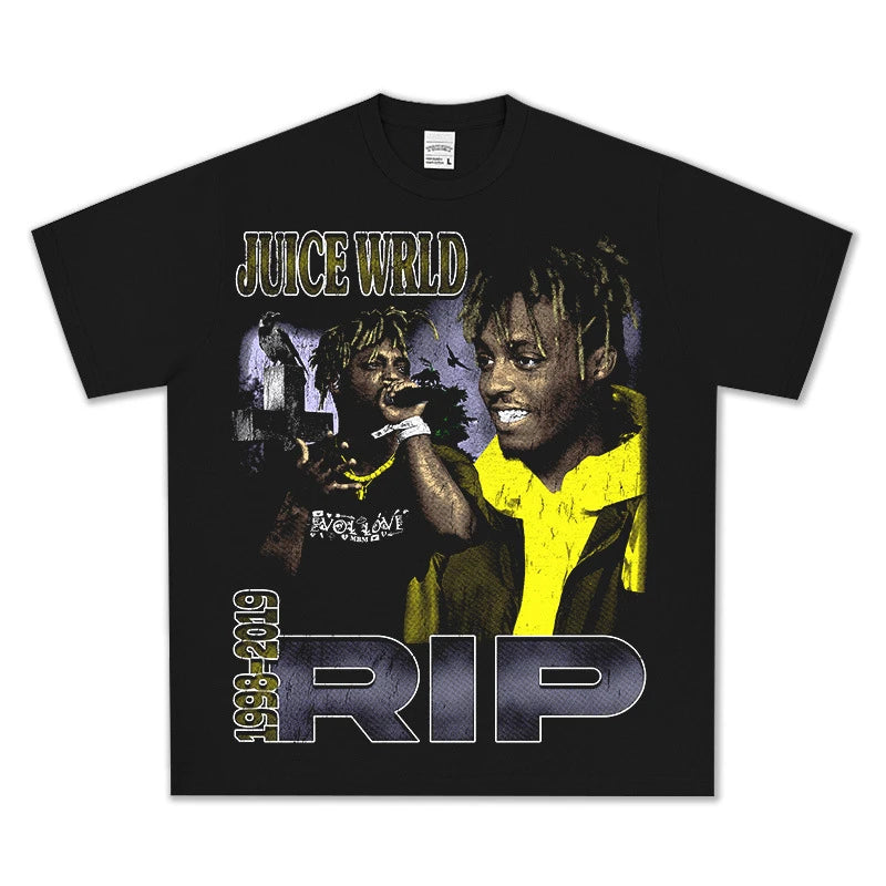T-SHIRT VINTAGE IMPRIMÉ STAR HIP-HOP HIGH STREET | CHRIS BROWN V7.6