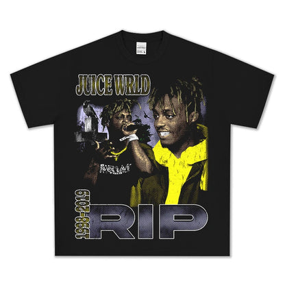 T-SHIRT VINTAGE IMPRIMÉ STAR HIP-HOP HIGH STREET | CHRIS BROWN V7.6