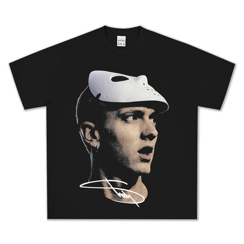 T-SHIRT VINTAGE IMPRIMÉ STAR HIP-HOP HIGH STREET | CHRIS BROWN V7.6