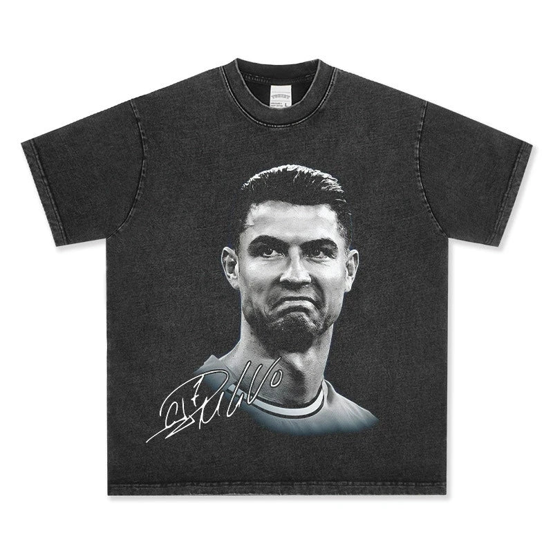 T-SHIRT VINTAGE IMPRIMÉ FOOTBALLEUR DE RUE | LAMINE YAMAL V5.28